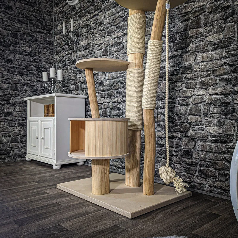 Naturkratzbaum 2084 Kratzbaum Natur Holz Design 170 cm hoch