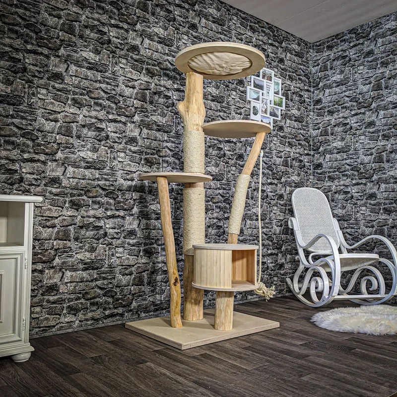 Naturkratzbaum 2084 Kratzbaum Natur Holz Design 170 cm hoch