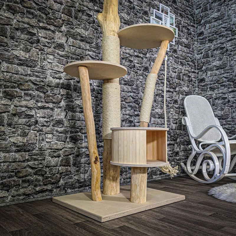 Naturkratzbaum 2084 Kratzbaum Natur Holz Design 170 cm hoch