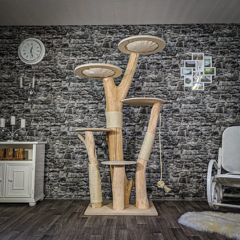 Naturkratzbaum 2083 Kratzbaum Natur Holz Design 197 cm hoch
