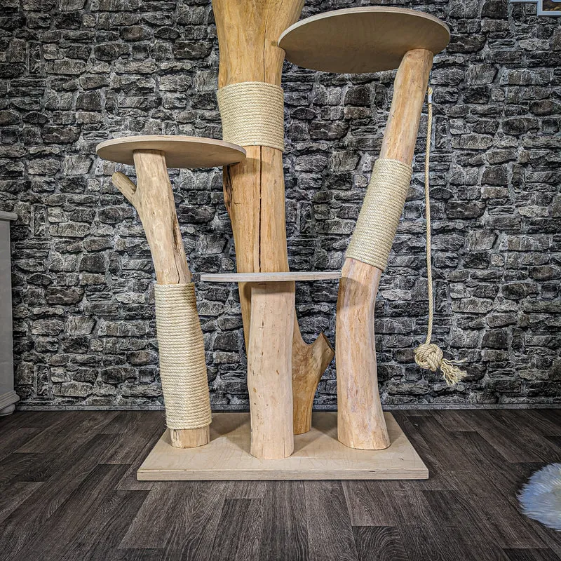 Naturkratzbaum 2083 Kratzbaum Natur Holz Design 197 cm hoch