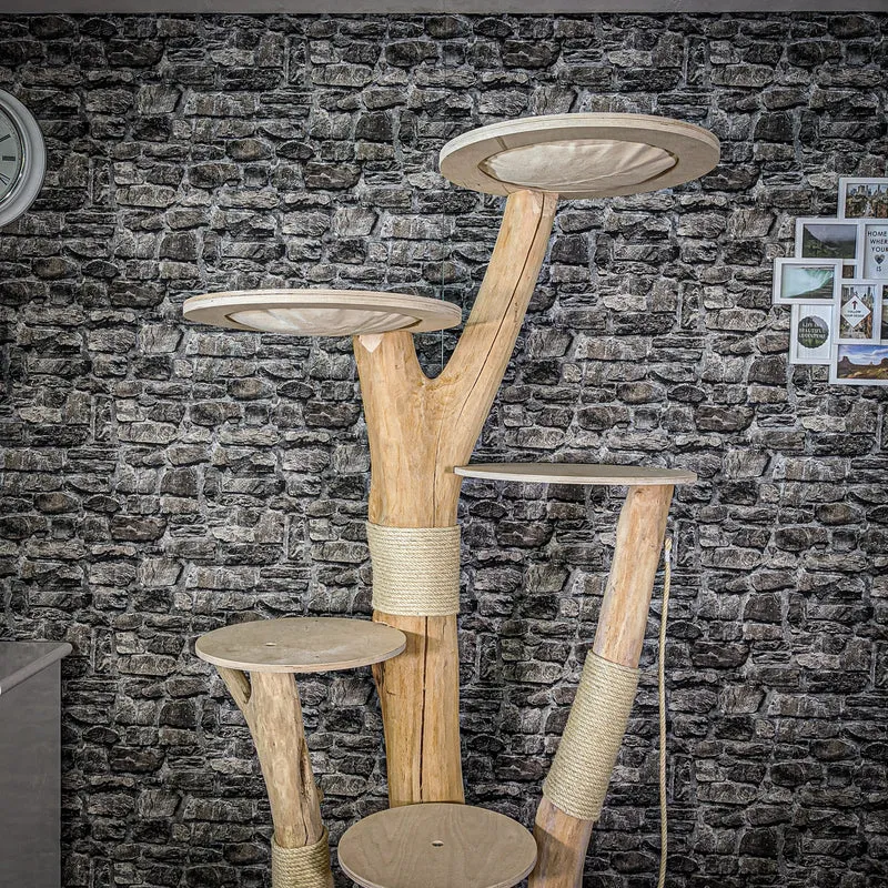 Naturkratzbaum 2083 Kratzbaum Natur Holz Design 197 cm hoch