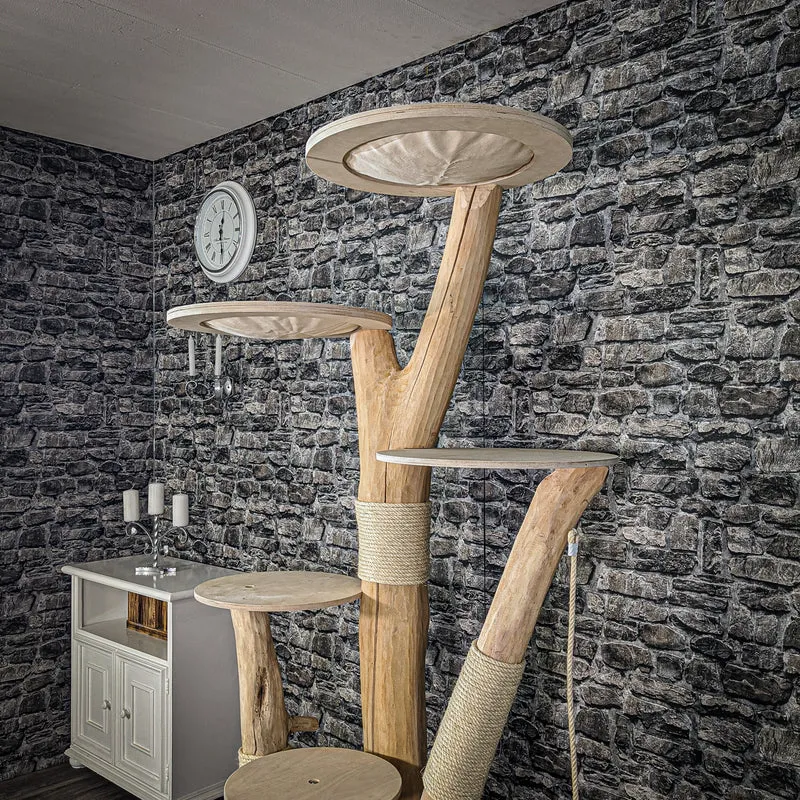 Naturkratzbaum 2083 Kratzbaum Natur Holz Design 197 cm hoch