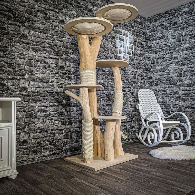 Naturkratzbaum 2083 Kratzbaum Natur Holz Design 197 cm hoch