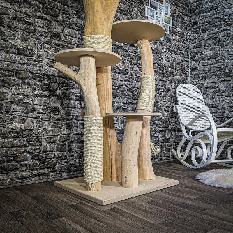 Naturkratzbaum 2083 Kratzbaum Natur Holz Design 197 cm hoch