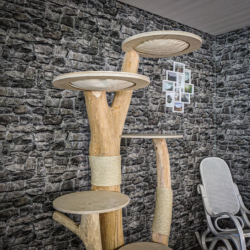 Naturkratzbaum 2083 Kratzbaum Natur Holz Design 197 cm hoch