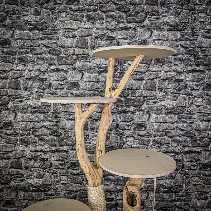 Naturkratzbaum 2082 Kratzbaum Natur Holz Design 145 cm hoch