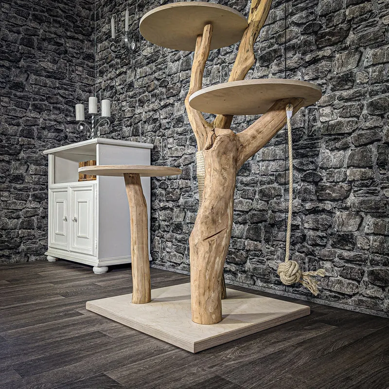 Naturkratzbaum 2082 Kratzbaum Natur Holz Design 145 cm hoch