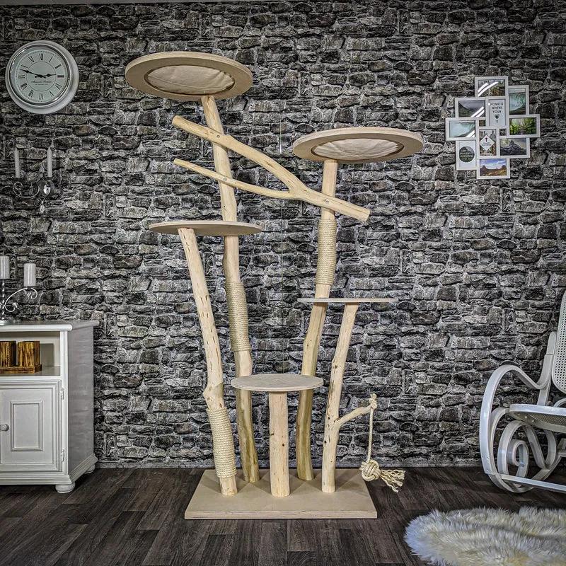 Naturkratzbaum 2081 Kratzbaum Natur Holz Design 192 cm hoch