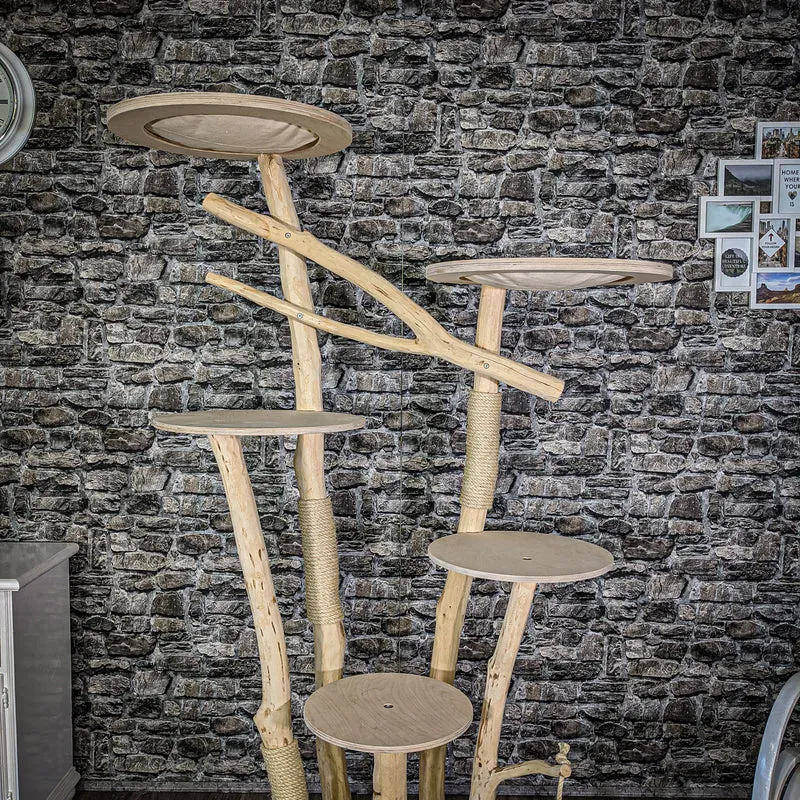 Naturkratzbaum 2081 Kratzbaum Natur Holz Design 192 cm hoch