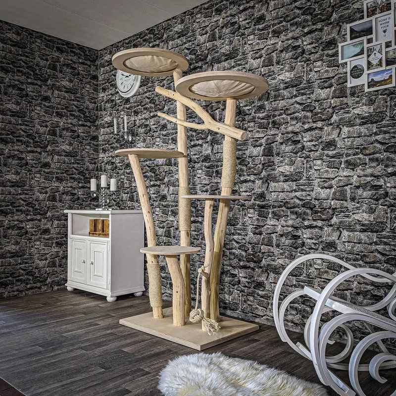 Naturkratzbaum 2081 Kratzbaum Natur Holz Design 192 cm hoch