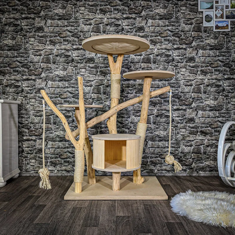 Naturkratzbaum 2079 Kratzbaum Natur Holz Design 127 cm hoch