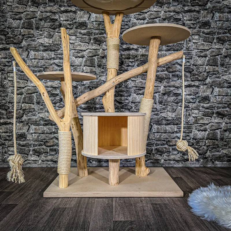 Naturkratzbaum 2079 Kratzbaum Natur Holz Design 127 cm hoch