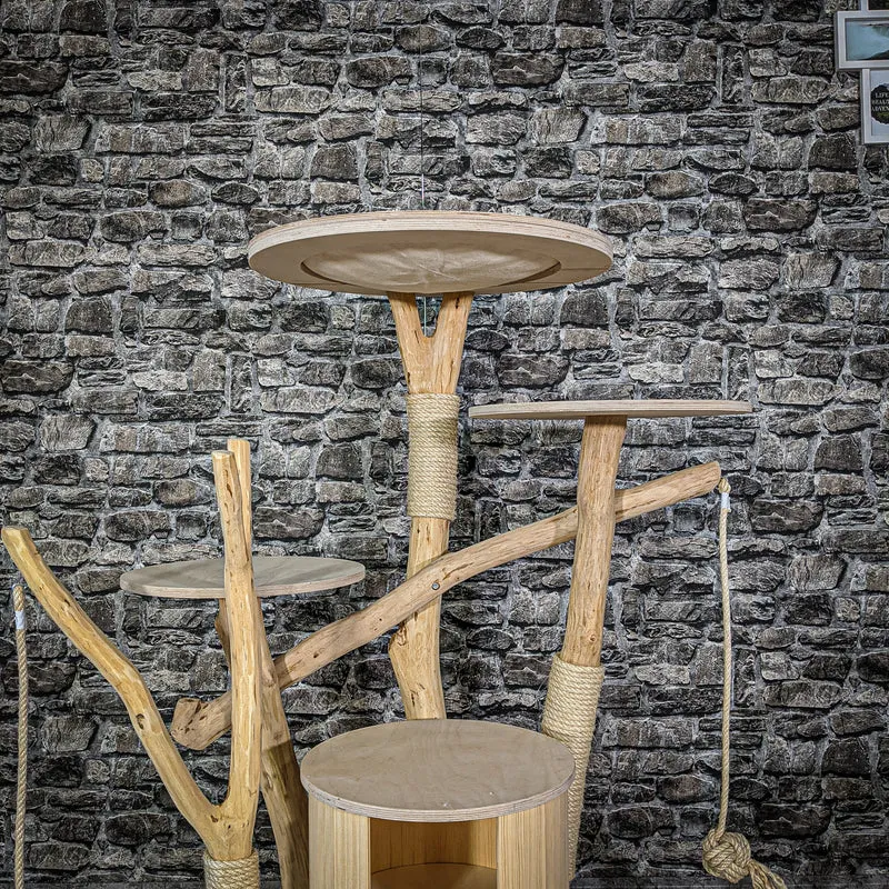 Naturkratzbaum 2079 Kratzbaum Natur Holz Design 127 cm hoch