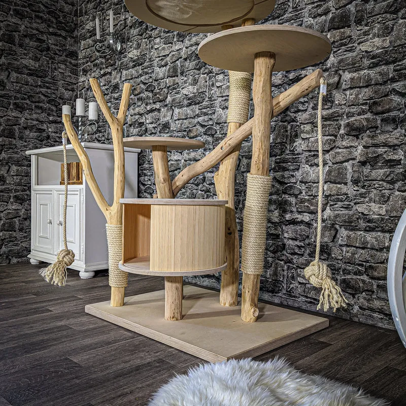 Naturkratzbaum 2079 Kratzbaum Natur Holz Design 127 cm hoch