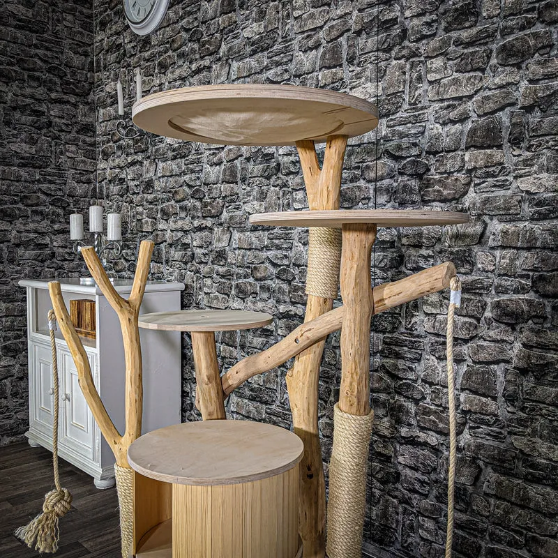 Naturkratzbaum 2079 Kratzbaum Natur Holz Design 127 cm hoch