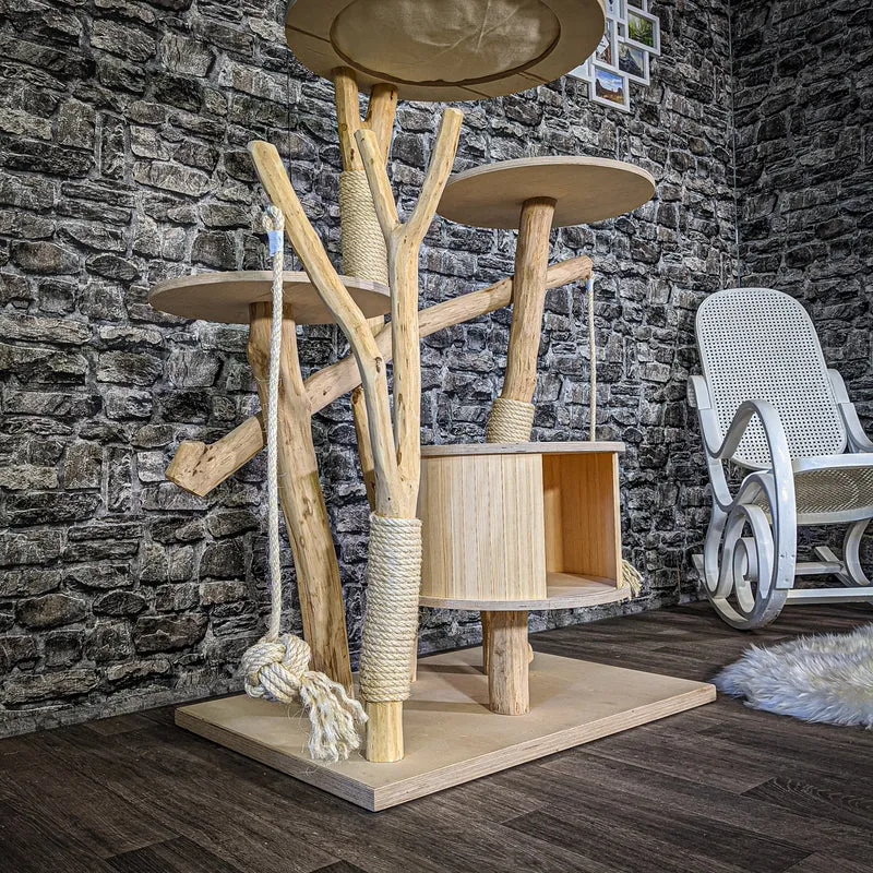 Naturkratzbaum 2079 Kratzbaum Natur Holz Design 127 cm hoch