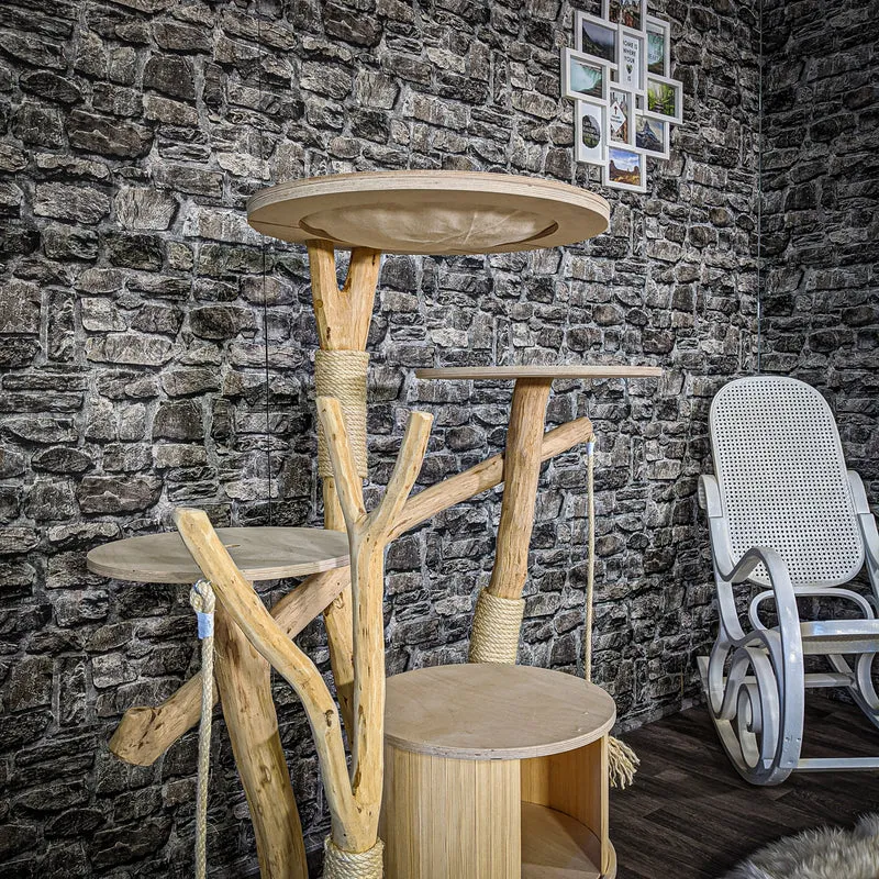 Naturkratzbaum 2079 Kratzbaum Natur Holz Design 127 cm hoch