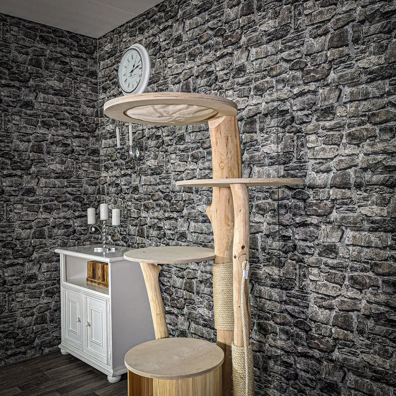 Naturkratzbaum 2075 Kratzbaum Natur Holz Design 155 cm hoch