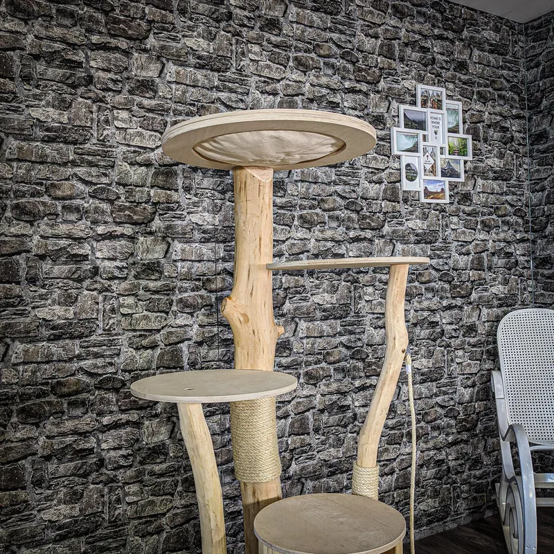 Naturkratzbaum 2075 Kratzbaum Natur Holz Design 155 cm hoch