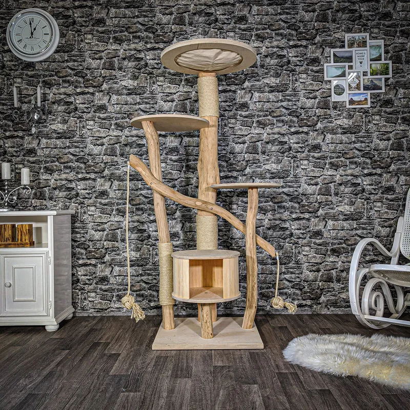 Naturkratzbaum 2074 Kratzbaum Natur Holz Design 170 cm hoch