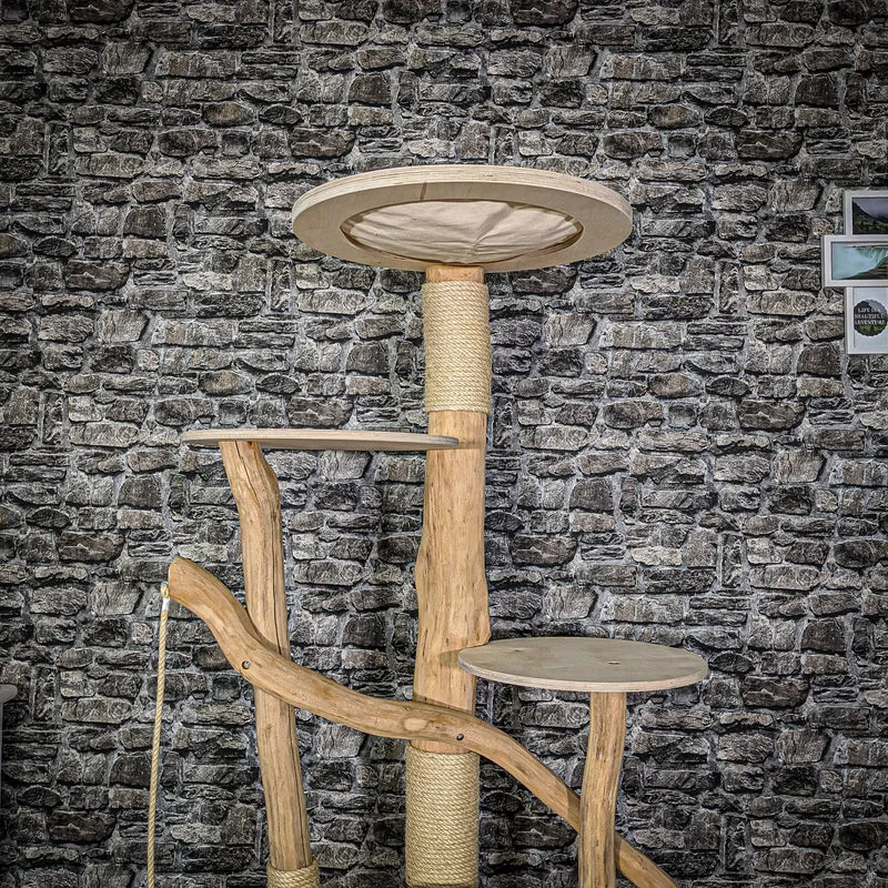 Naturkratzbaum 2074 Kratzbaum Natur Holz Design 170 cm hoch