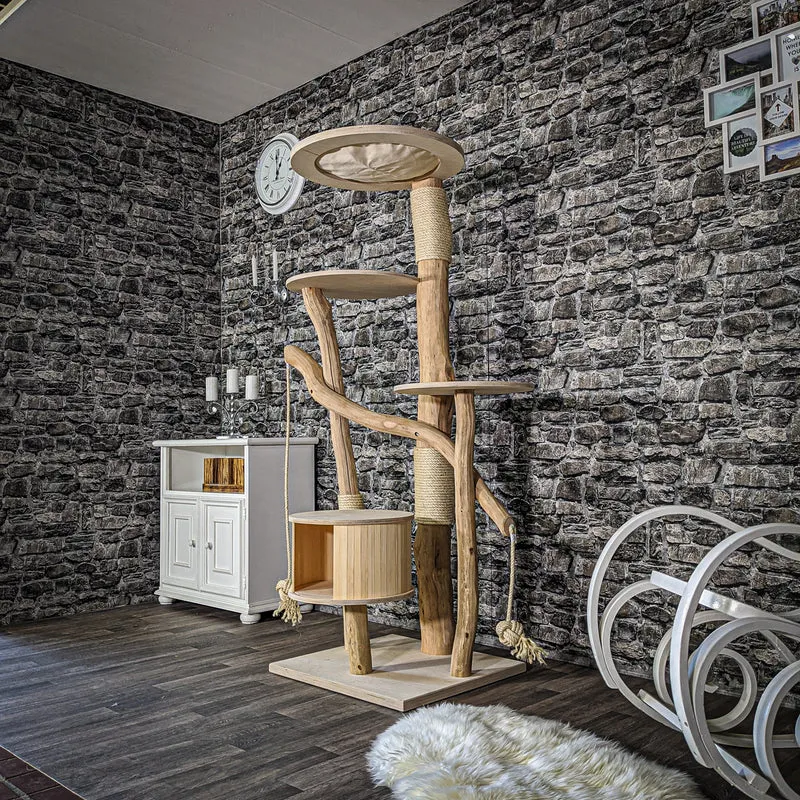 Naturkratzbaum 2074 Kratzbaum Natur Holz Design 170 cm hoch