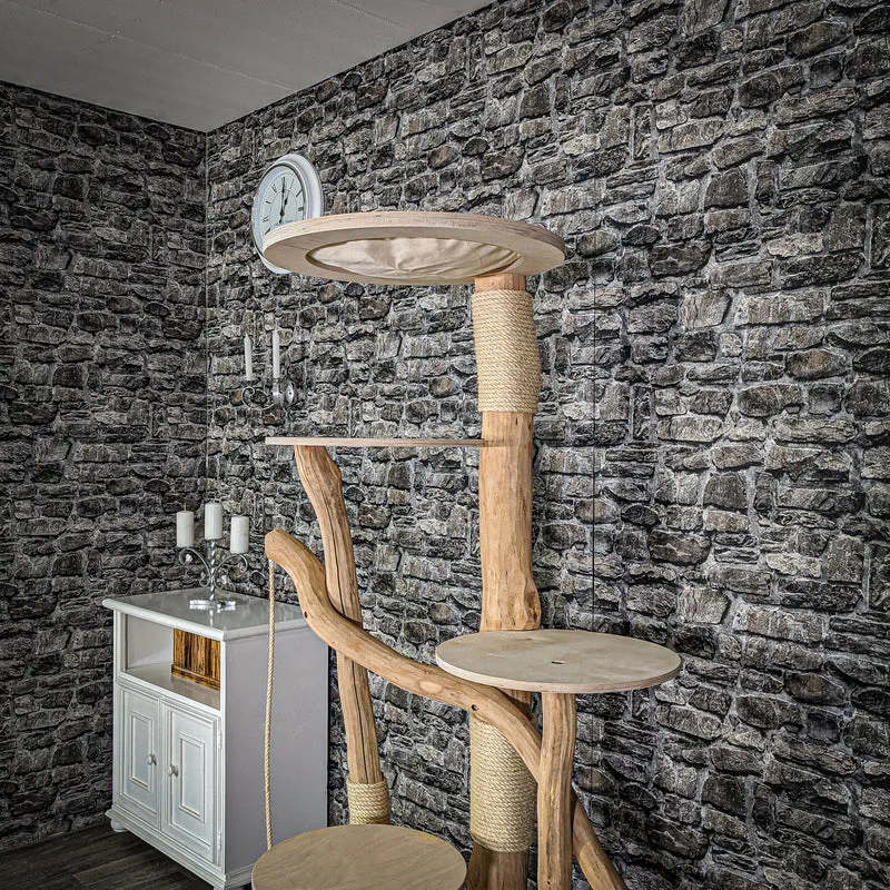 Naturkratzbaum 2074 Kratzbaum Natur Holz Design 170 cm hoch