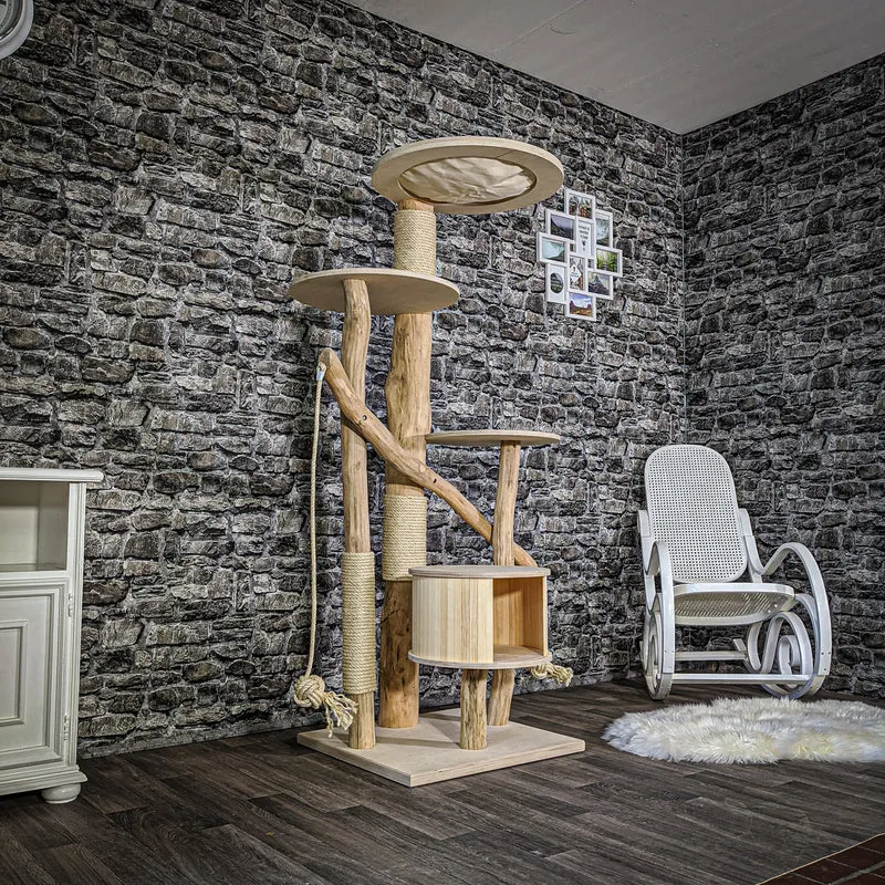 Naturkratzbaum 2074 Kratzbaum Natur Holz Design 170 cm hoch