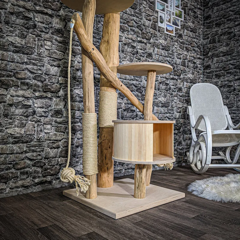 Naturkratzbaum 2074 Kratzbaum Natur Holz Design 170 cm hoch