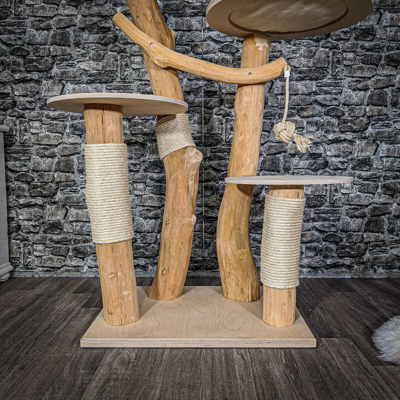 Naturkratzbaum 2073 Kratzbaum Natur Holz Design 145 cm hoch
