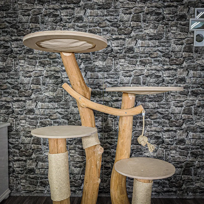 Naturkratzbaum 2073 Kratzbaum Natur Holz Design 145 cm hoch