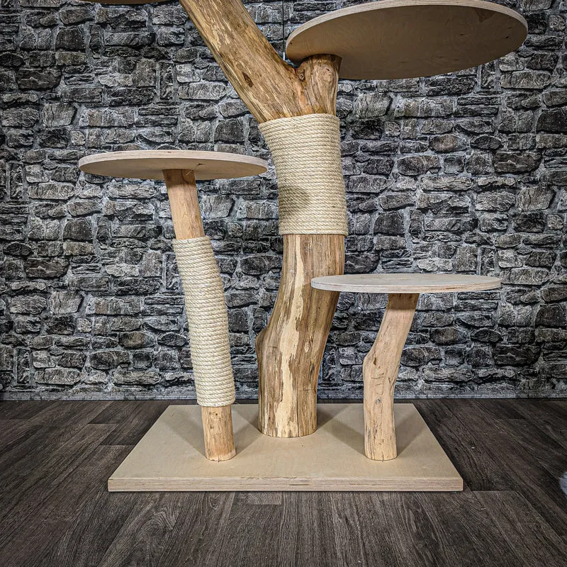 Naturkratzbaum 2072 Kratzbaum Natur Holz Design 122 cm hoch