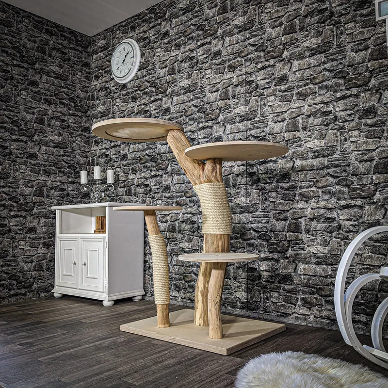 Naturkratzbaum 2072 Kratzbaum Natur Holz Design 122 cm hoch