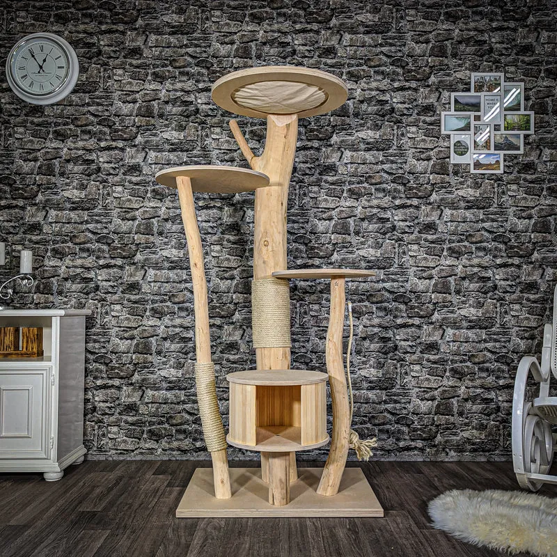 Naturkratzbaum 2071 Kratzbaum Natur Holz Design 170 cm hoch