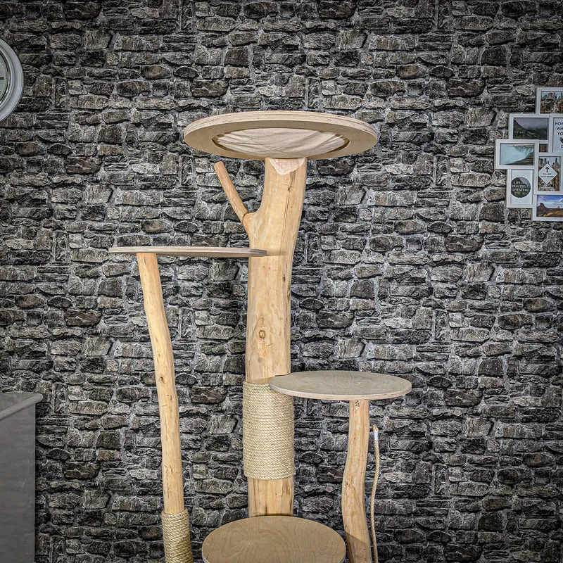 Naturkratzbaum 2071 Kratzbaum Natur Holz Design 170 cm hoch