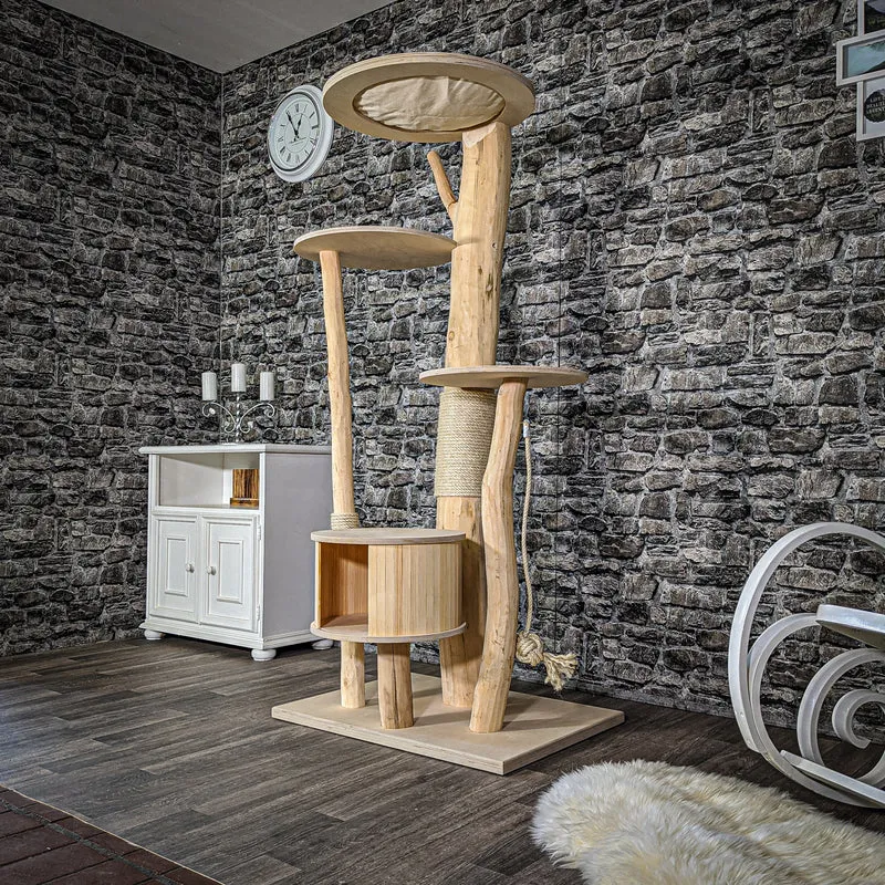 Naturkratzbaum 2071 Kratzbaum Natur Holz Design 170 cm hoch