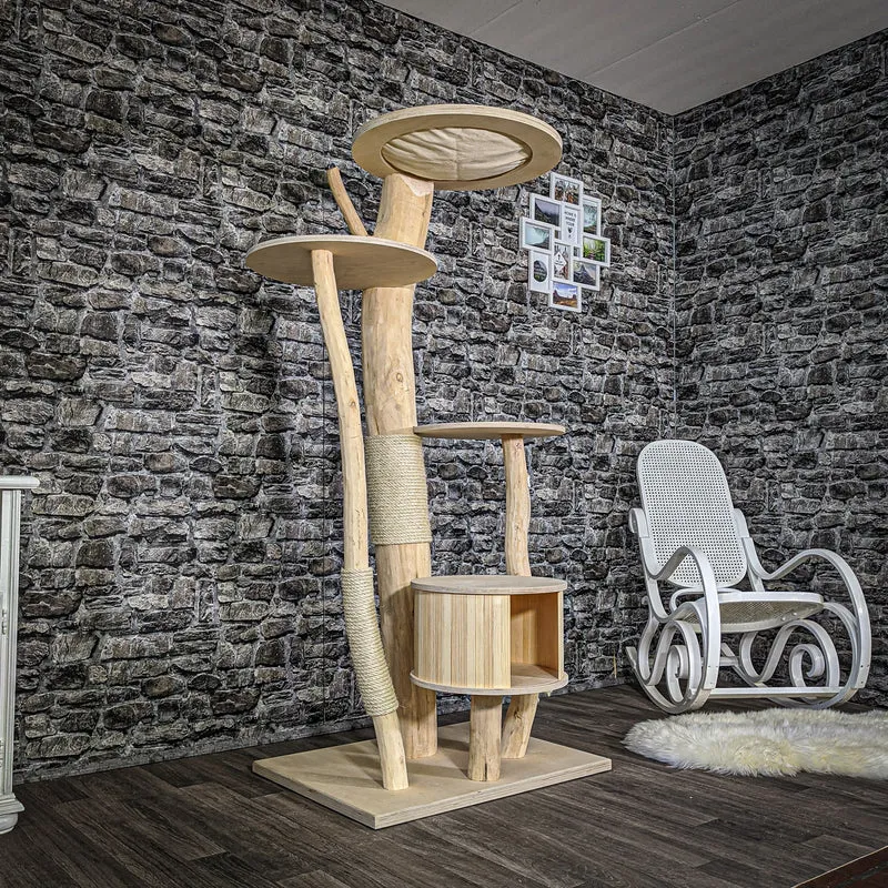 Naturkratzbaum 2071 Kratzbaum Natur Holz Design 170 cm hoch