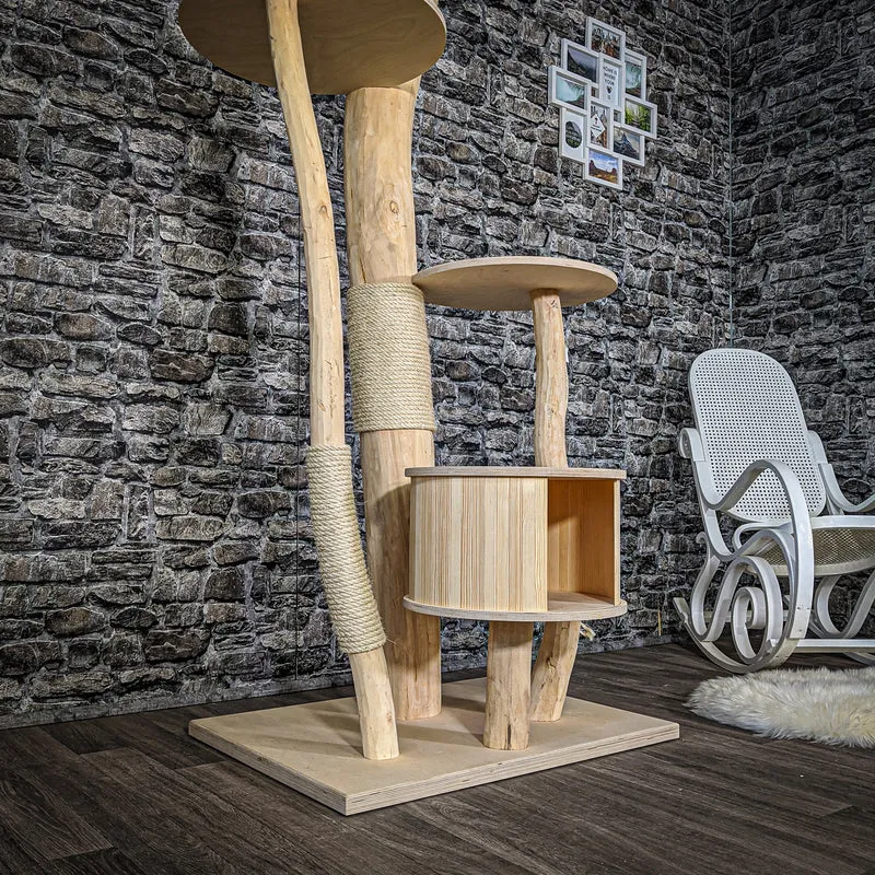 Naturkratzbaum 2071 Kratzbaum Natur Holz Design 170 cm hoch