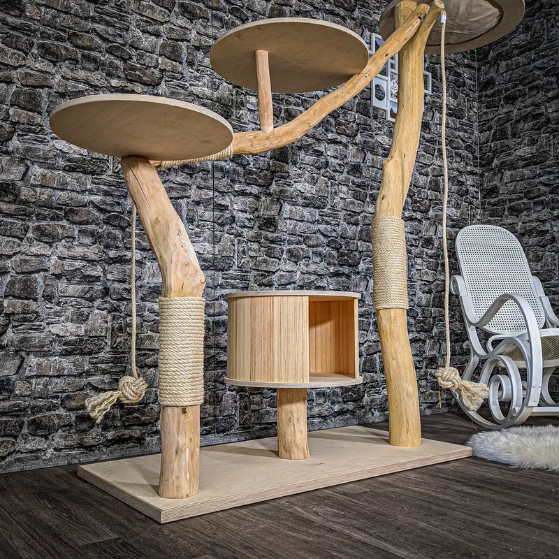 Naturkratzbaum 2070 Kratzbaum Natur Holz Design 173 cm hoch