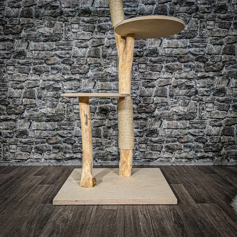 Naturkratzbaum 2069 Kratzbaum Natur Holz Design 125 cm hoch