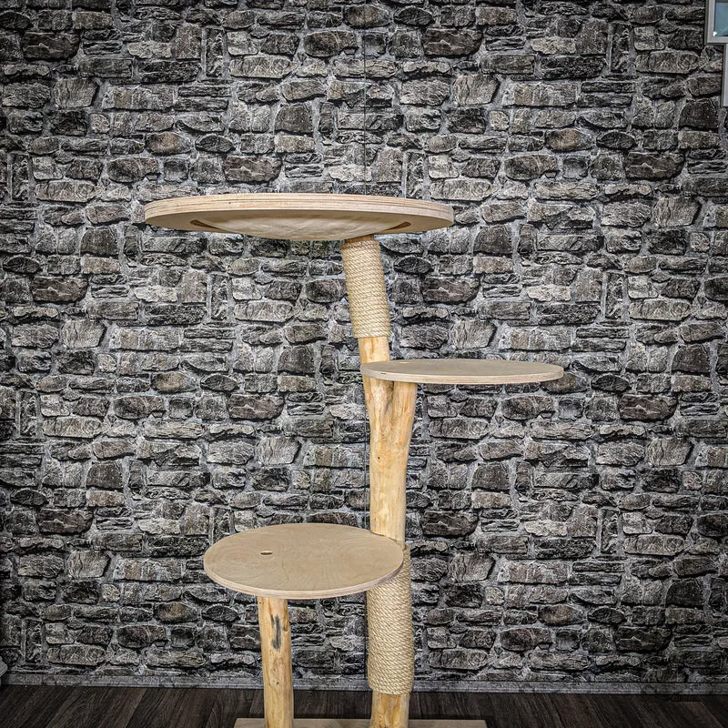 Naturkratzbaum 2069 Kratzbaum Natur Holz Design 125 cm hoch