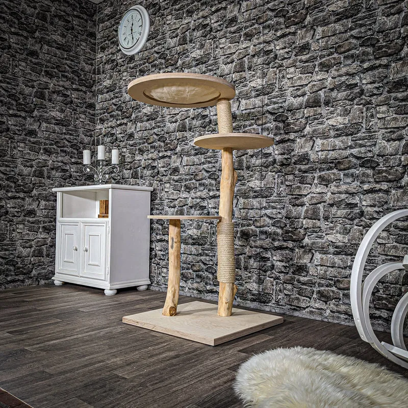 Naturkratzbaum 2069 Kratzbaum Natur Holz Design 125 cm hoch