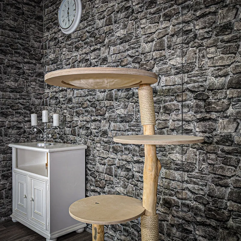 Naturkratzbaum 2069 Kratzbaum Natur Holz Design 125 cm hoch