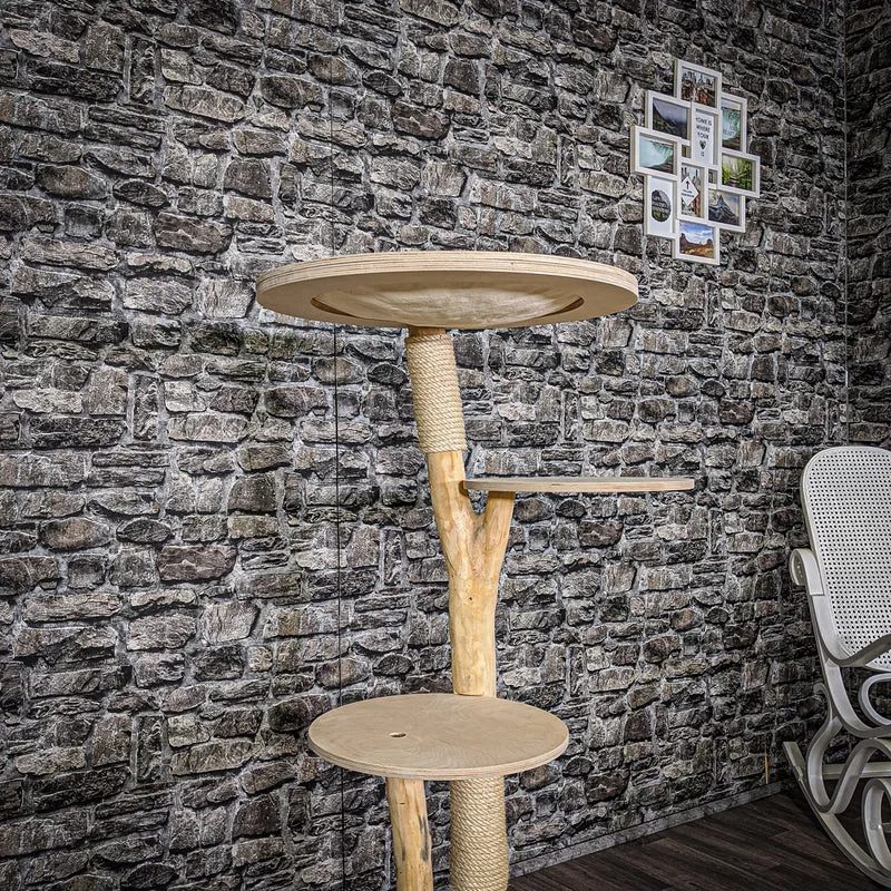 Naturkratzbaum 2069 Kratzbaum Natur Holz Design 125 cm hoch