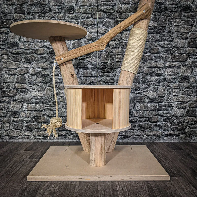 Naturkratzbaum 2068 Kratzbaum Natur Holz Design 125 cm hoch