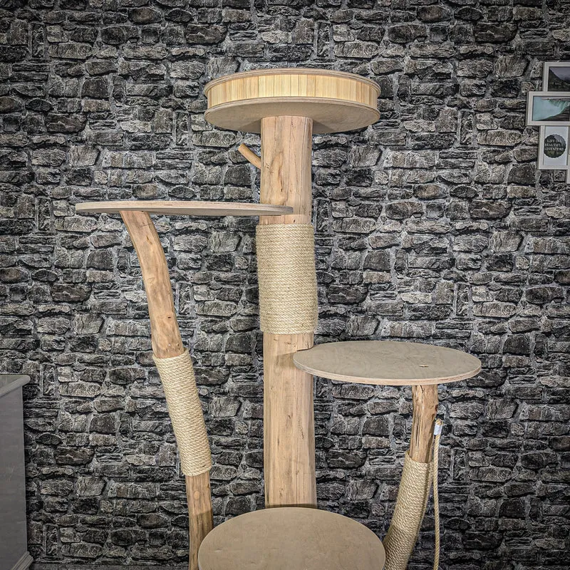 Naturkratzbaum 2067 Kratzbaum Natur Holz Design 170 cm hoch
