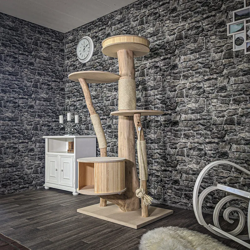 Naturkratzbaum 2067 Kratzbaum Natur Holz Design 170 cm hoch
