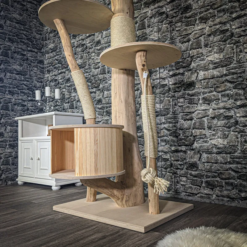 Naturkratzbaum 2067 Kratzbaum Natur Holz Design 170 cm hoch