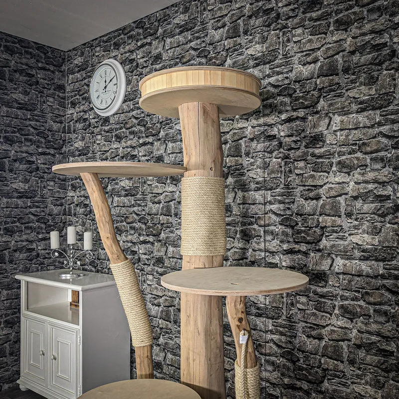 Naturkratzbaum 2067 Kratzbaum Natur Holz Design 170 cm hoch
